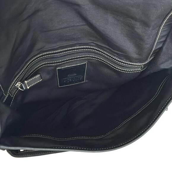 COACH - F05300 Black Nylon Leather Shoulder Bag - Picture 6 of 10